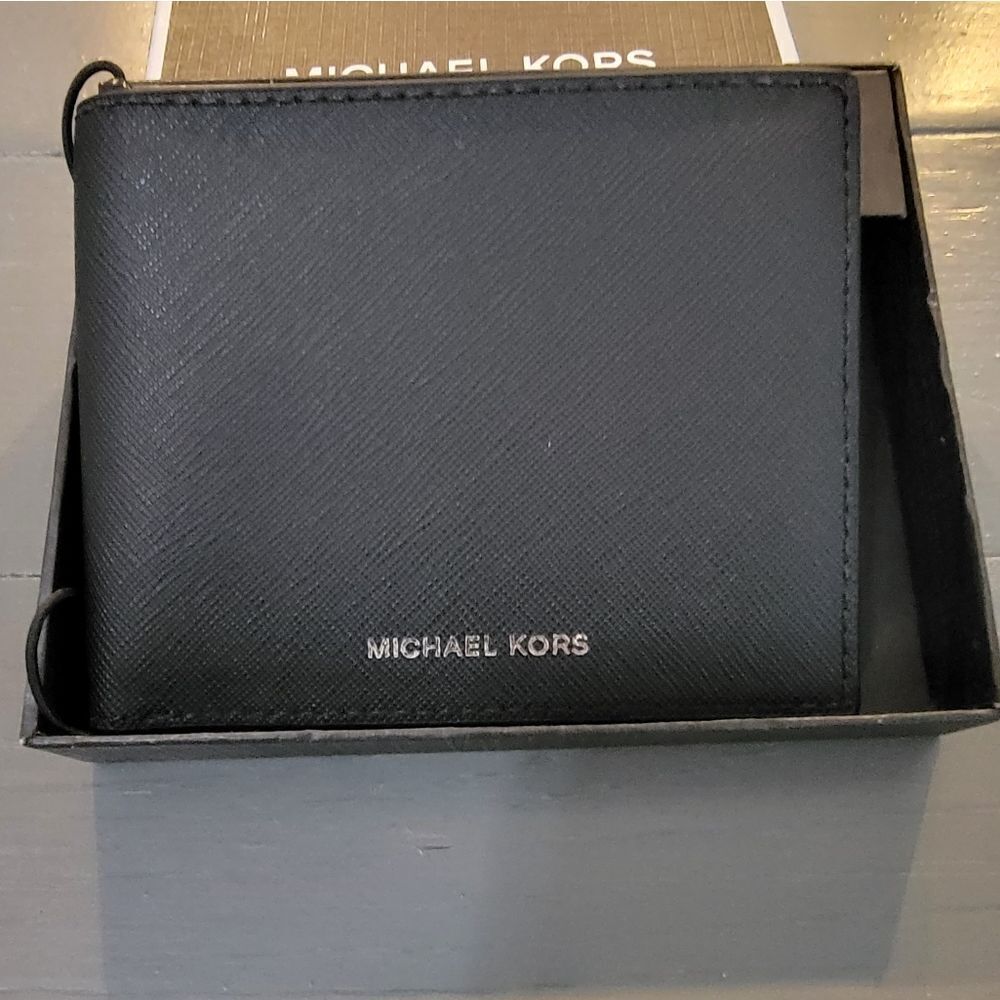 ššALERT Michael Kors Men's BlackāJet Set Signature Andy Billfold Pocket - Picture 4 of 15